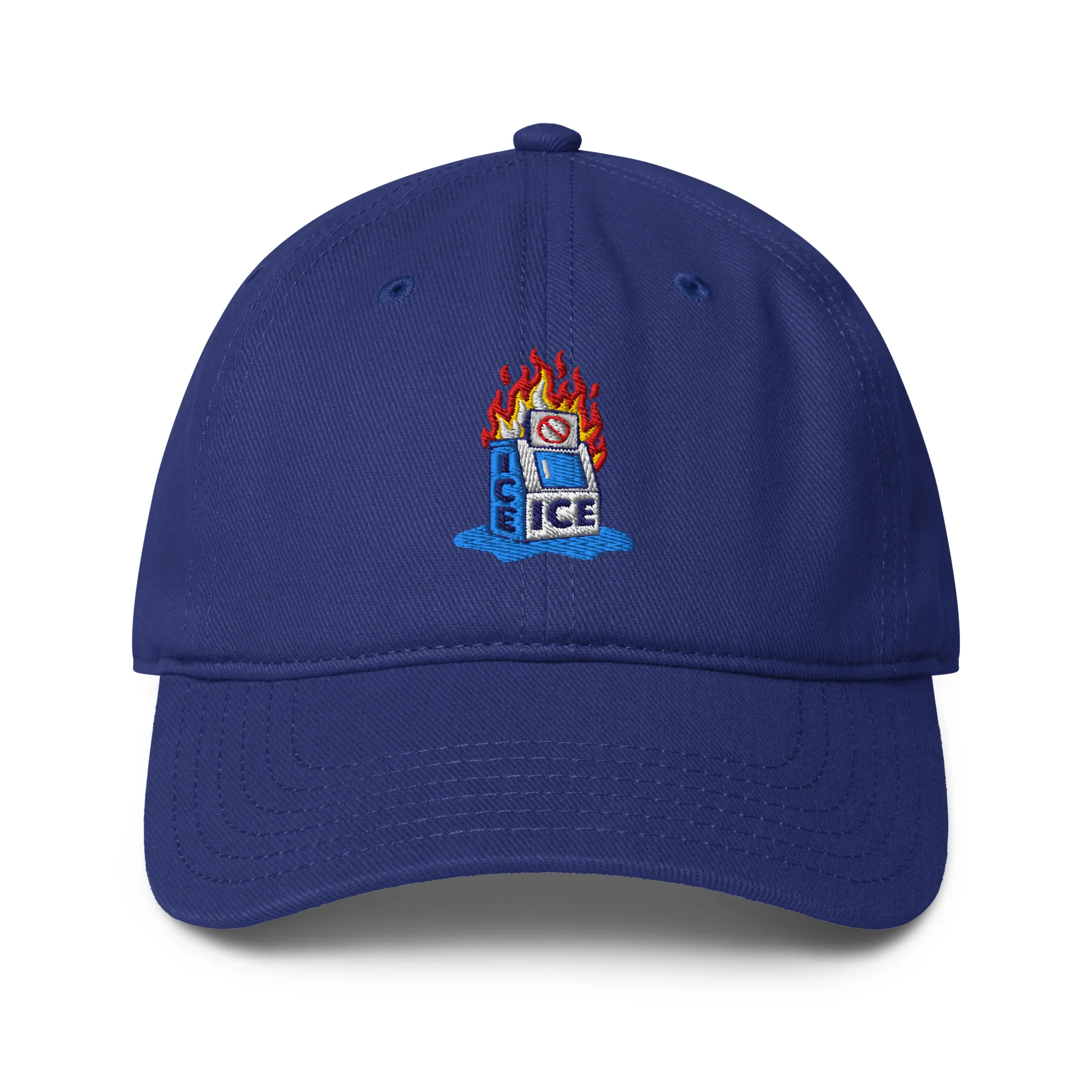 Abolish ICE Burning Machine Low-Profile Baseball Cap - Image 7