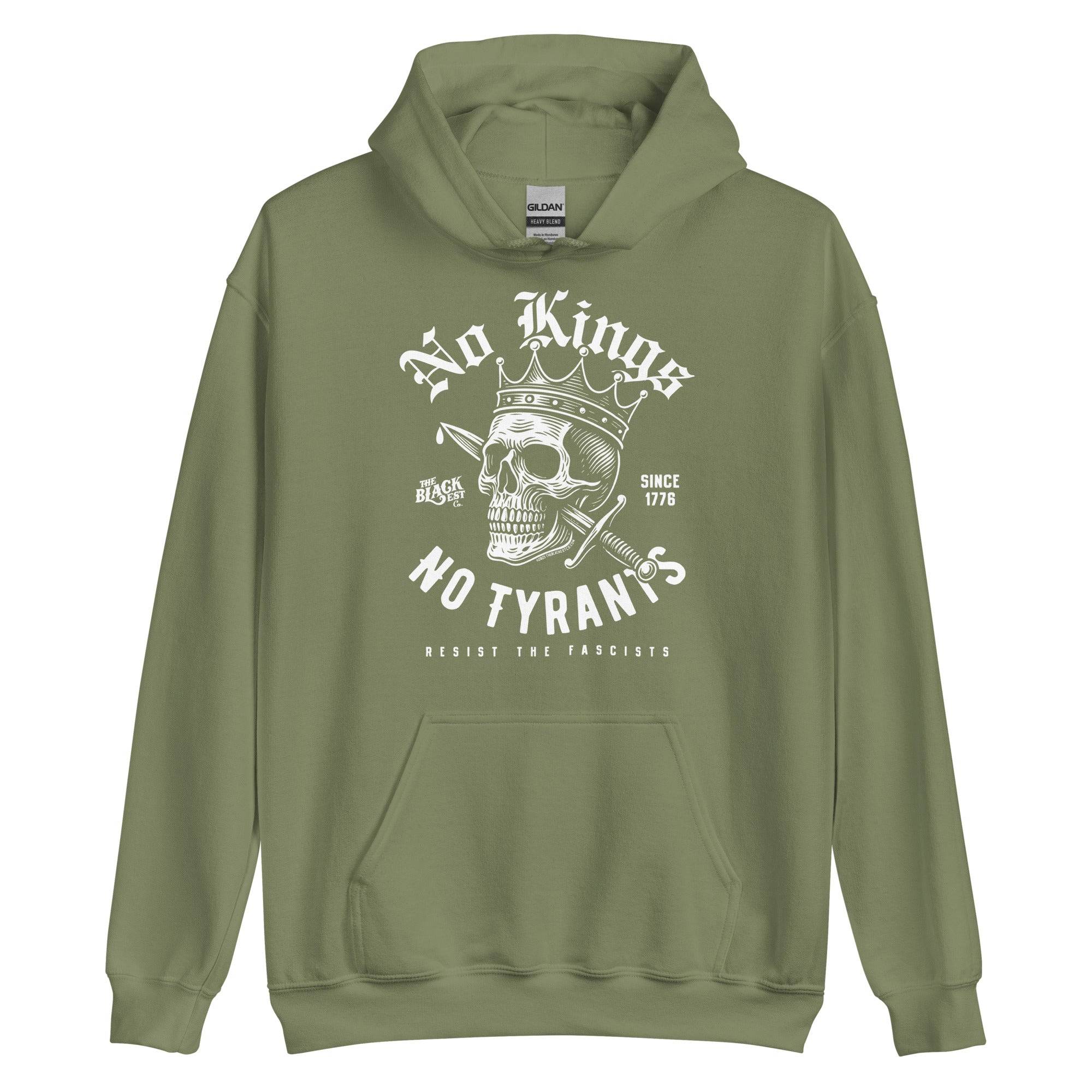 No Kings No Tyrants Skull Protest Hoodie by TheBlackest Co. - Image 10